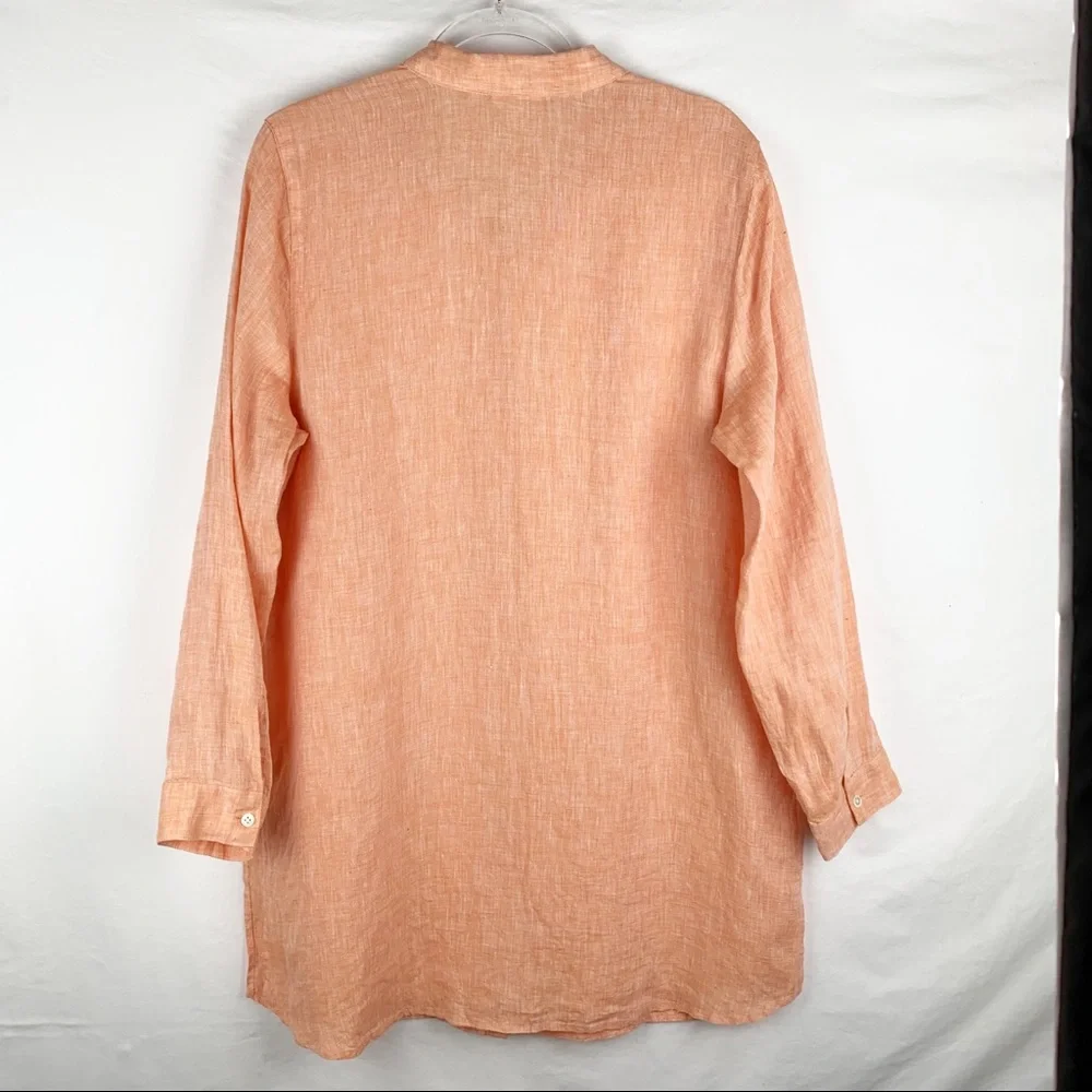 J. Jill Peach Button-Up Tunic - Picture 2 of 8
